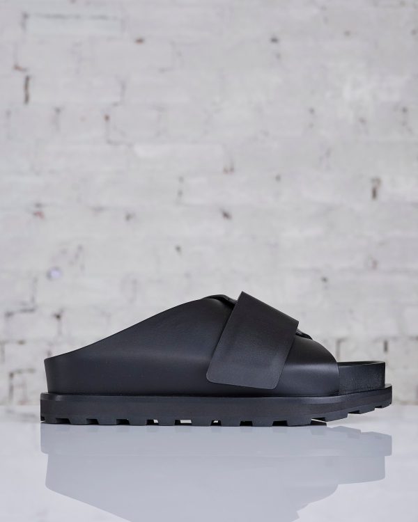 Jil Sander+ Leather Sandal Black For Cheap