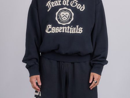 Fear of God Essentials Heavy Fleece Shrunk Hoodie Black For Sale