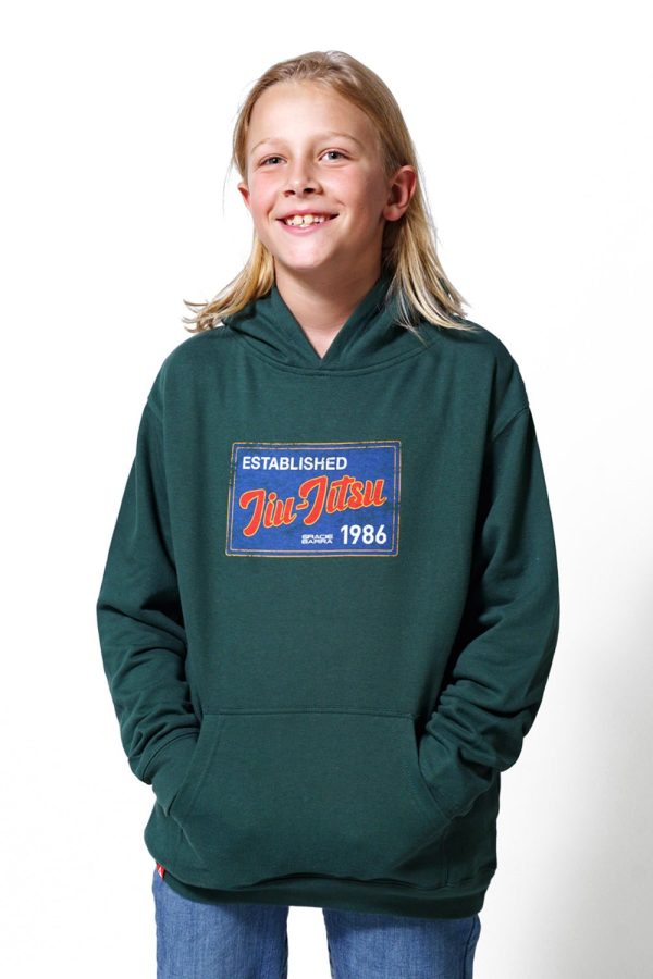 JJ Postcard Youth Hoodie - Green Cheap