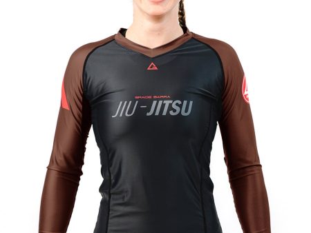 GB Performance L S Womens Ranked Rashguard by Adidas - Brown Discount