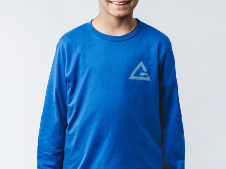 Arte Suave Youth Long Sleeve Tee - Blue Cheap