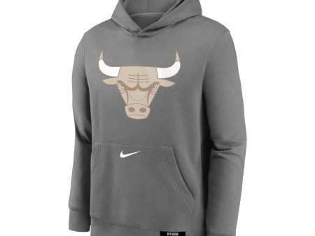 YOUTH 2024-25 CHICAGO BULLS CITY EDITION CLUB FLEECE HOODED SWEATSHIRT For Sale