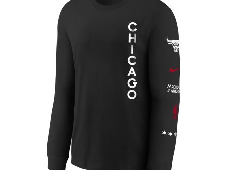 YOUTH 2023-24 CHICAGO BULLS CITY EDITION NIKE ESSENTIAL MAX90 T-SHIRT For Sale