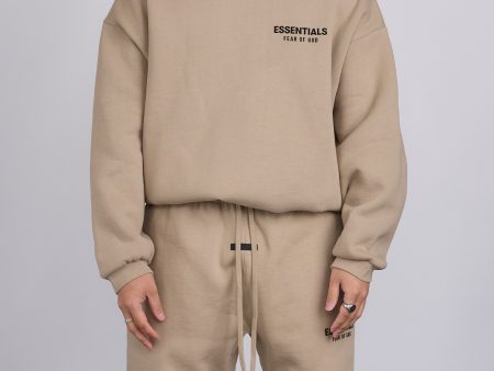 Fear of God Essentials Fleece Logo Hoodie Desert Sand Supply