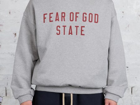 Fear of God Essentials Fleece State Hoodie Dark Heather Cheap