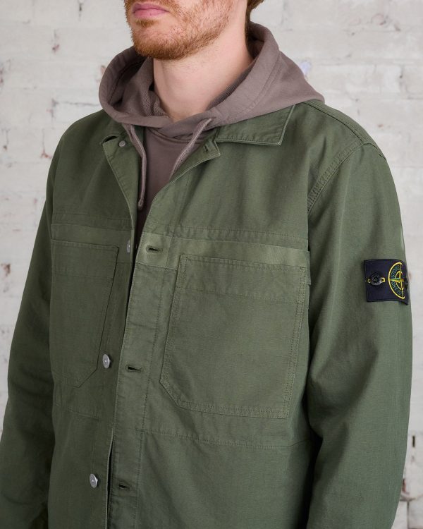 Stone Island GD Cotton Ripstop Overshirt Musk Online Sale