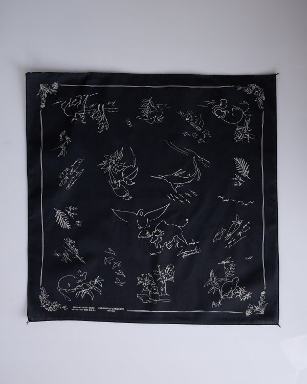 Engineered Garments Printed Bandana Animal Black Online Sale