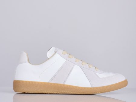 Maison Margiela Replica Leather Sneaker Off White Online Sale