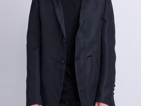 Rick Owens Runway Lido Fogpocket Jacket Silk Gazar Black For Discount