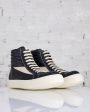 Rick Owens High Vintage Sneaks Full Grain Black Milk Online now