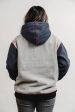 Colorblock Womens Hoodie - Grey Black Fashion