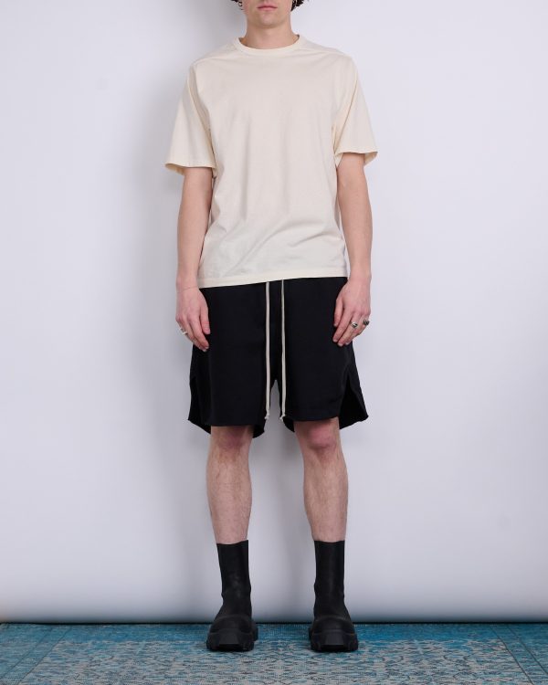 Rick Owens DRKSHDW Long Boxer Butt Zip Short Felpa Fleece Black Cheap