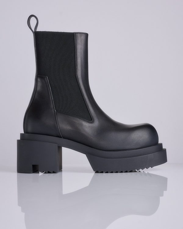 Rick Owens Beatle Bogun Boot Full Grain Black Online now