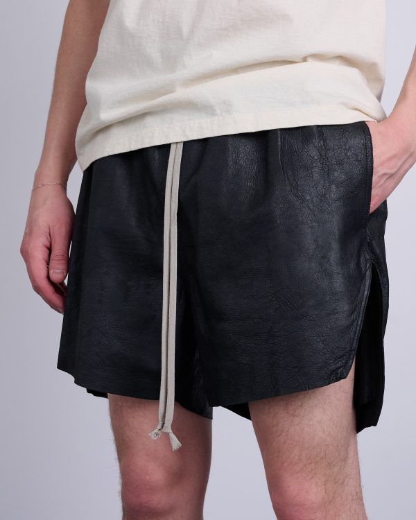 Rick Owens Runway Boxer Short Blister Lamb Black Online Hot Sale