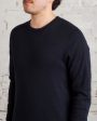 Reigning Champ 1x1 Slub Knit Long Sleeve T-Shirt Black Discount