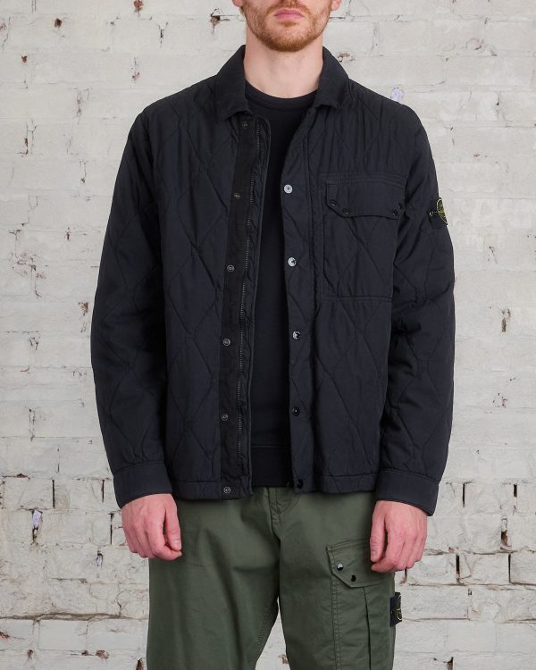 Stone Island Brushed Tela Jacket Black For Discount