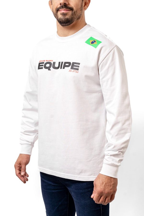 Equipe Mens L S Tee - White Online Sale