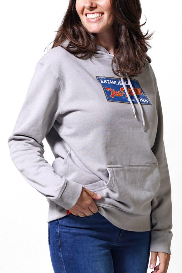 JJ Postcard Womens Hoodie - Grey Online now