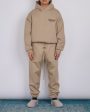 Fear of God Essentials Fleece Logo Hoodie Desert Sand Supply