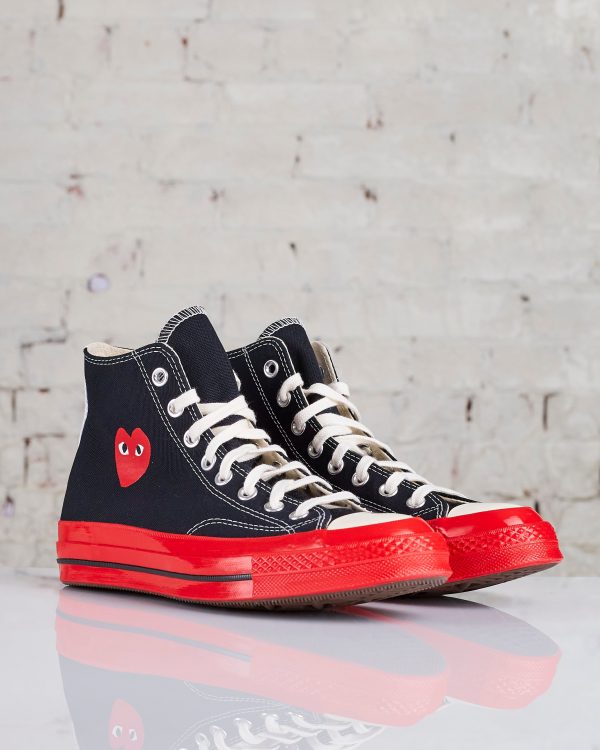 Comme des Garçons PLAY x Converse Chuck Taylor Red Sole Black High Sale