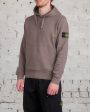 Stone Island GD Cotton Fleece Hoodie Walnut Discount