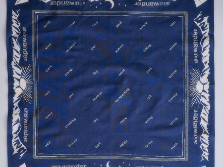 and wander Reflective Word Bandana Navy Hot on Sale