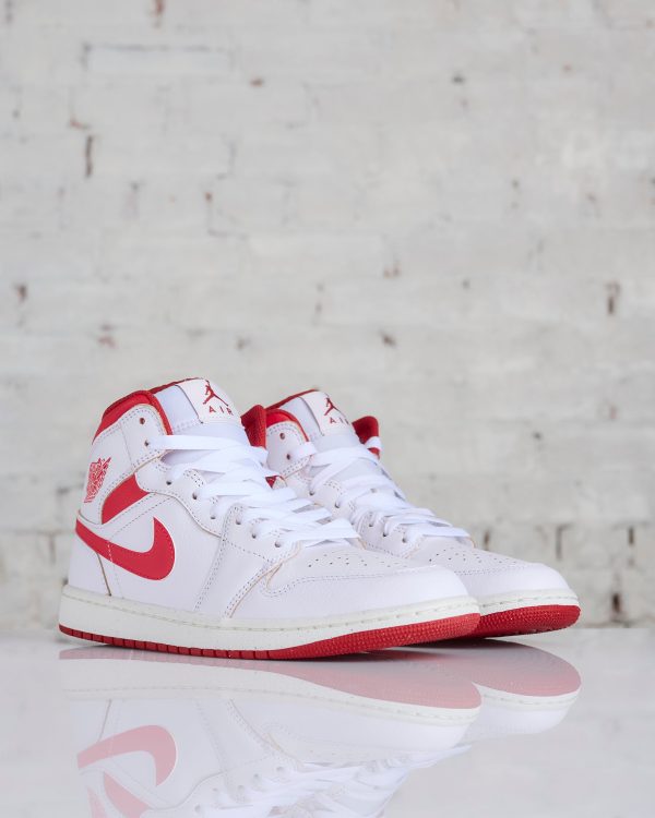 Nike Men s Air Jordan 1 Mid SE White Lobster-Dune Red-Sail For Sale