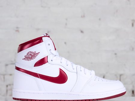 Nike Men s Air Jordan 1 High  85  Metallic Burgundy  White Team Red-White Hot on Sale