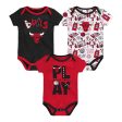 Infant Chicago Bulls Outerstuff Play Ball 3-Piece Onesie Set Online now