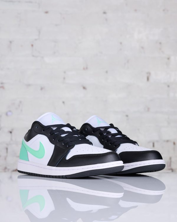 Nike Men s Air Jordan 1 Low White Black-Green Glow Online Hot Sale