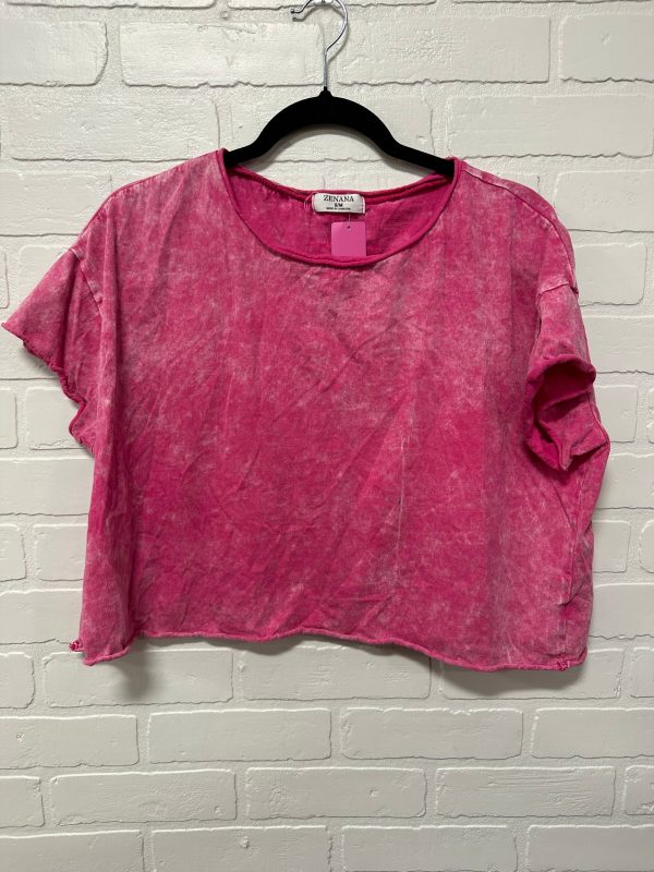 Women’s s m cropped tee (ink stain) on Sale