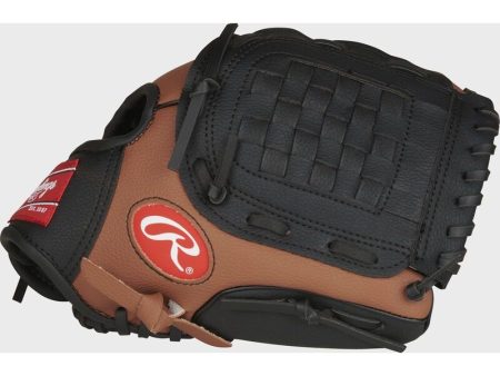 RAWLINGS  PLAYERS  SERIES BASEBALL GLOVE YOUTH 10 1 2  DARK TAN BLACK RHT Discount