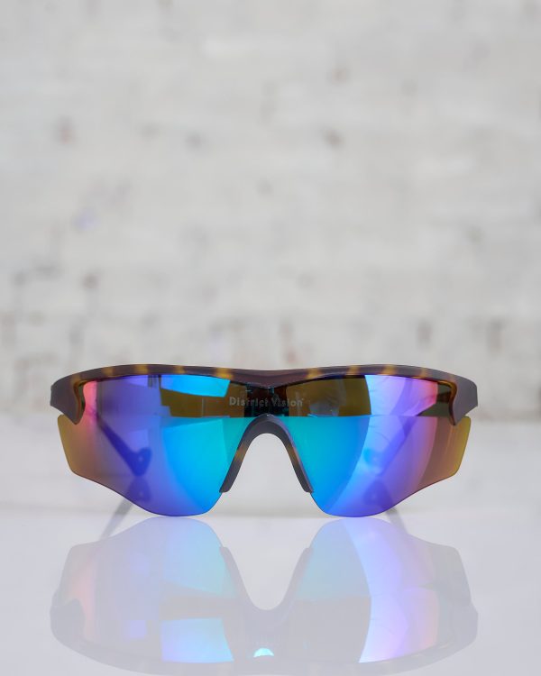 District Vision Junya Racer Sunglass Tortoise D+ Blue Mirror Supply