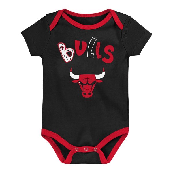 Infant Chicago Bulls Outerstuff Play Ball 3-Piece Onesie Set Online now