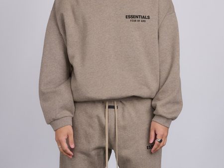 Fear of God Essentials Fleece Logo Hoodie Heather For Cheap