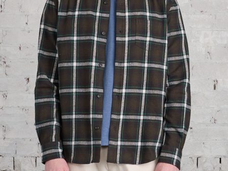 John Elliott Alder Button Shirt Pico Check For Cheap