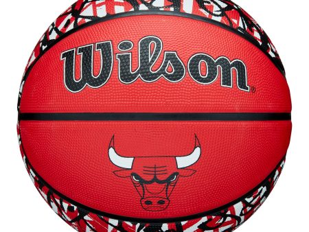 Chicago Bulls Team Grafitti Full Size Basketball For Cheap