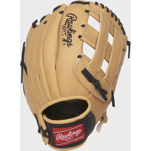 RAWLINGS  PLAYERS  SERIES BASEBALL GLOVE YOUTH 11 1 2  BLACK CAMEL(gant main droite) Sale