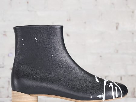 MM6 Maison Margiela Ankle Boot Black Bright White For Sale