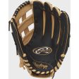 RAWLINGS  PLAYERS  SERIES BASEBALL GLOVE YOUTH 11 1 2  BLACK CAMEL(gant main droite) Sale