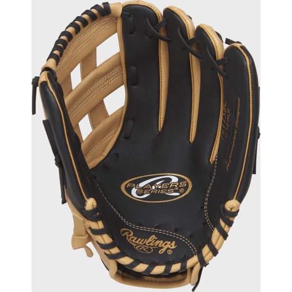 RAWLINGS  PLAYERS  SERIES BASEBALL GLOVE YOUTH 11 1 2  BLACK CAMEL(gant main droite) Sale