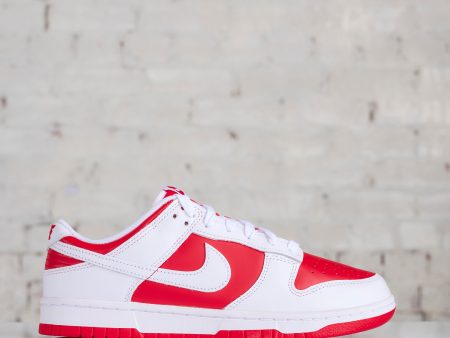 Nike Men s Dunk Low Retro University Red White-Total Orange For Cheap