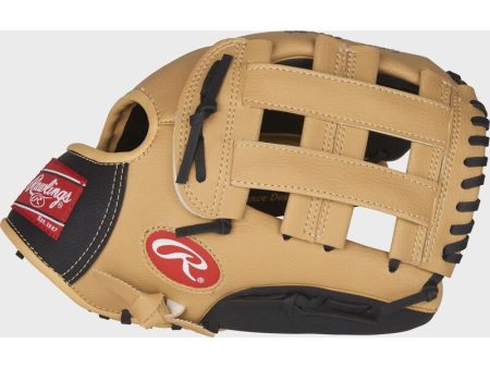 RAWLINGS  PLAYERS  SERIES BASEBALL GLOVE YOUTH 11 1 2  BLACK CAMEL(gant main droite) Sale