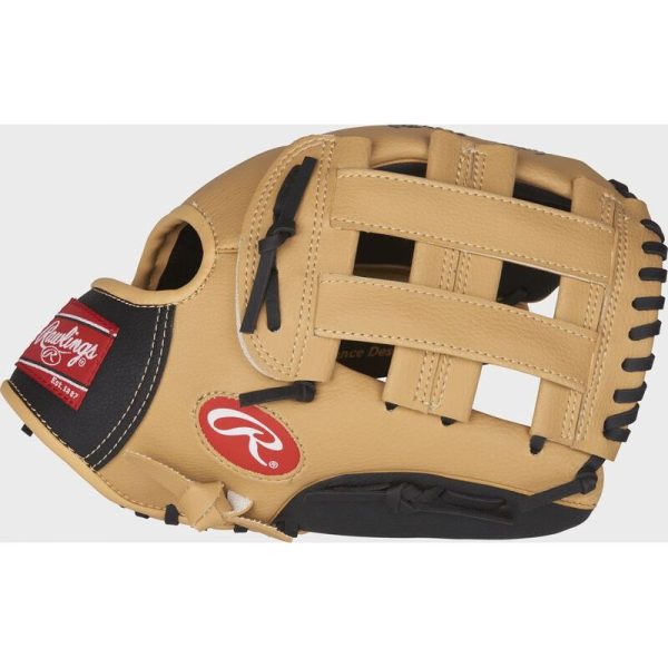 RAWLINGS  PLAYERS  SERIES BASEBALL GLOVE YOUTH 11 1 2  BLACK CAMEL(gant main droite) Sale