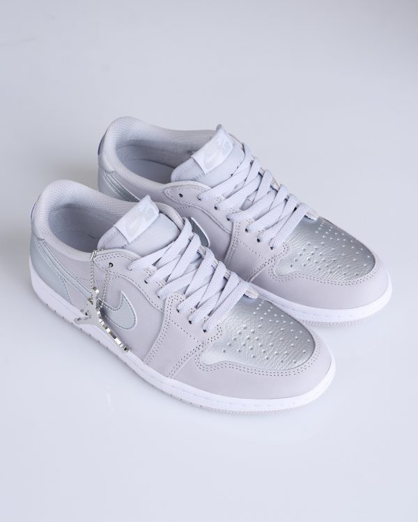 Nike Men s Air Jordan 1 Low OG  Silver  Neutral Grey Metallic Silver-White For Cheap