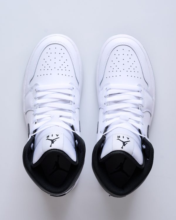 Nike Men s Air Jordan 1 Mid White Black-White-Black Online Sale