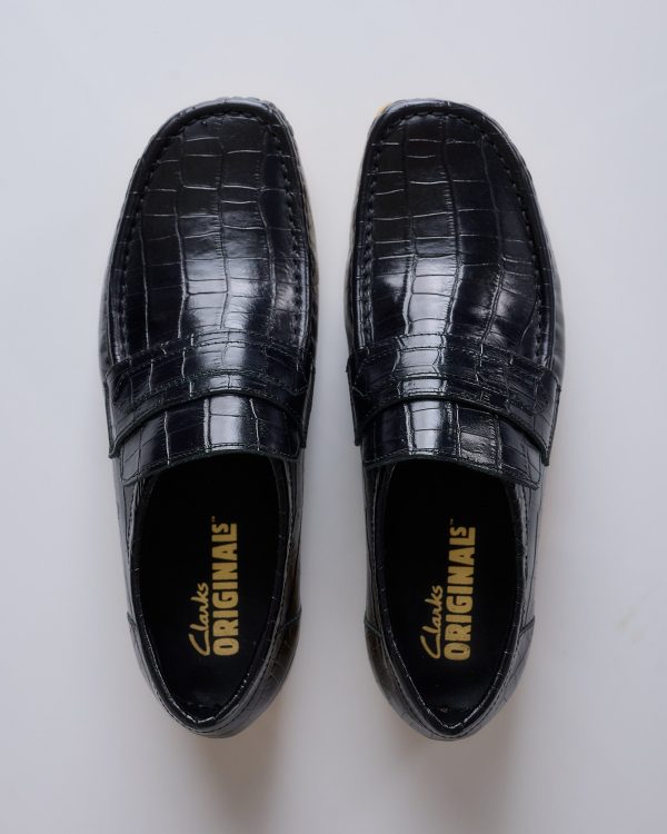 Clarks Originals Men s Wallabee Loafer Black Croc For Sale