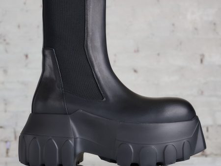 Rick Owens Mega Tractor Beatle Boot Black Black on Sale