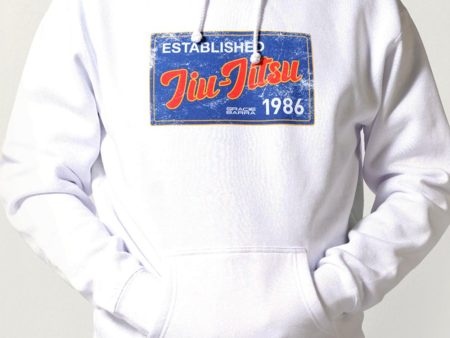 JJ Postcard Mens Hoodie - White For Cheap