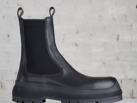 Jil Sander+ Vibram Sole Ankle Boot Black Black Fashion